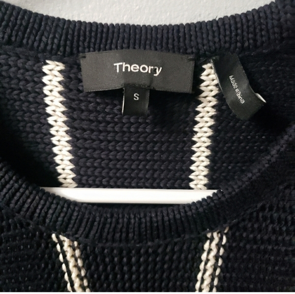 Theory Emmeris Ibisco Striped Sweater Size S - Picture 7 of 9